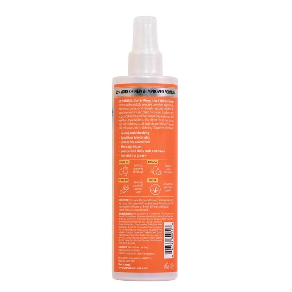 ON Natural Curl & Wavy Argan 4 - In - 1 Enhancer Conditioner & Detangler - Braids and Wigs