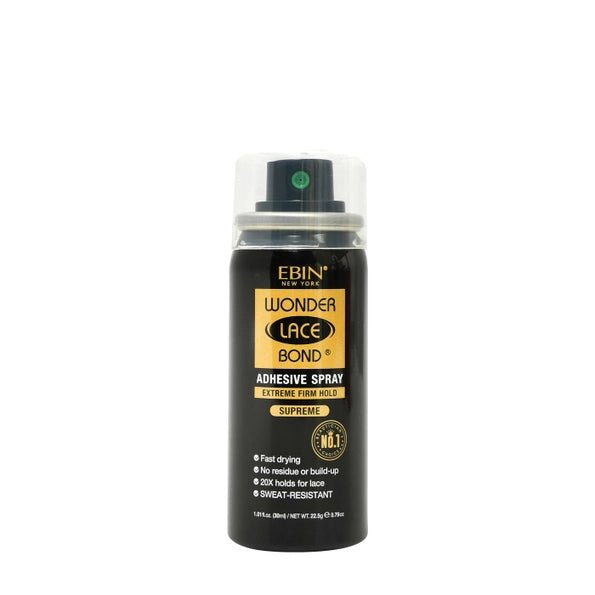 Ebin Wonder Lace Bond Adhesive Spray Extreme Firm Hold [Supreme] 1.1Oz - Braids and Wigs
