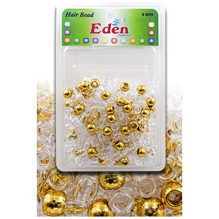 Eden XLG Blister Med Round Bead - Gold/Clear