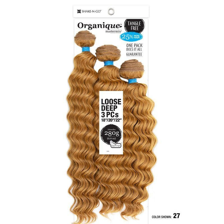Shake N Go Organique Loose Deep 3Pcs (18"/20"/22") - Braids and Wigs