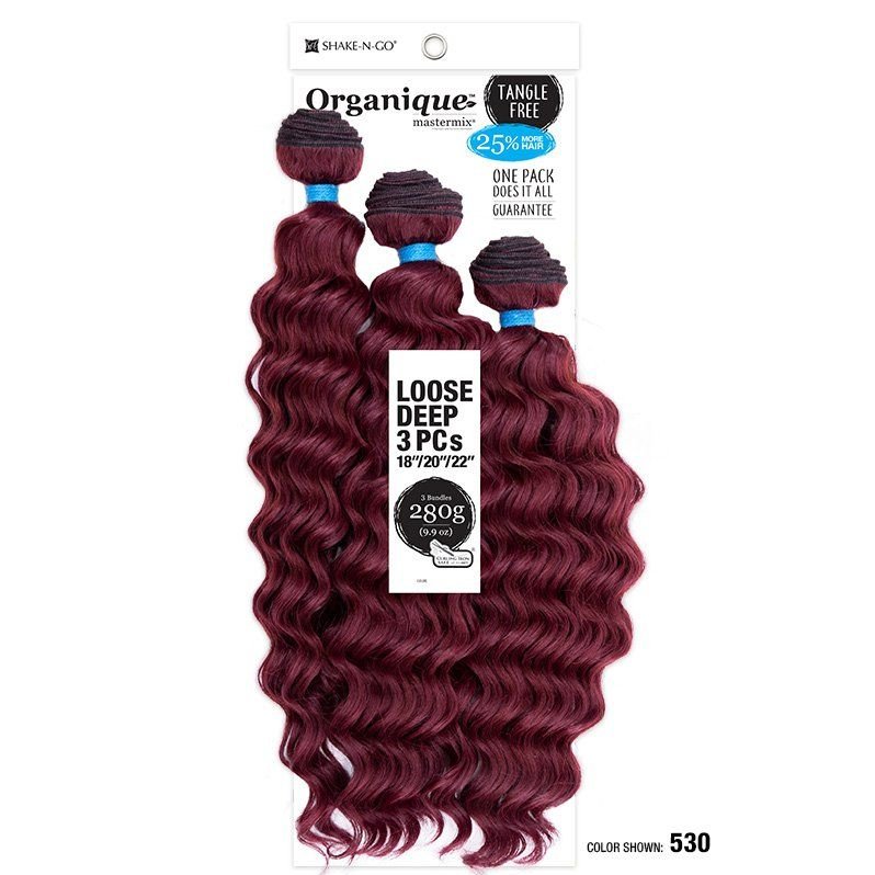 Shake N Go Organique Loose Deep 3Pcs (18"/20"/22") - Braids and Wigs