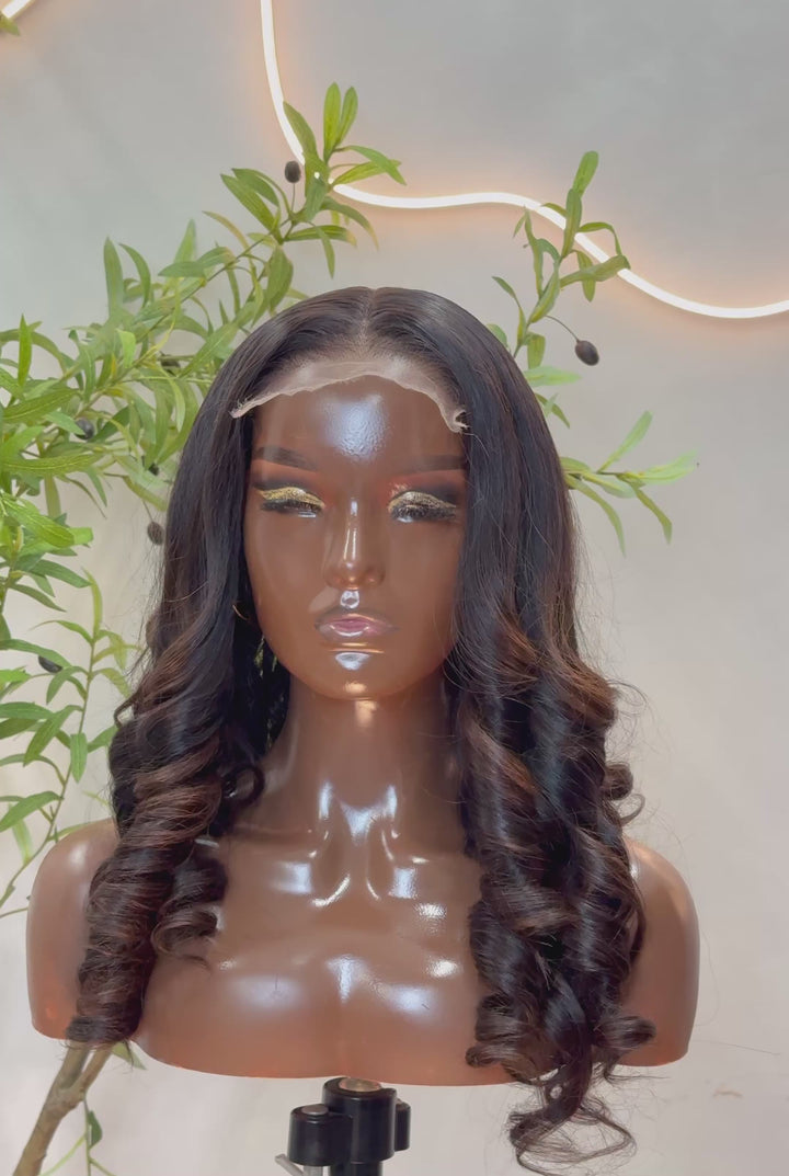 Luxury Human Hair Wig HD 5x5 14" - Bouncy Curly