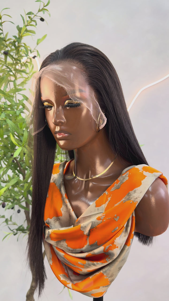 Luxury Human Hair Wig HD 13x4 20" - Bone Straight