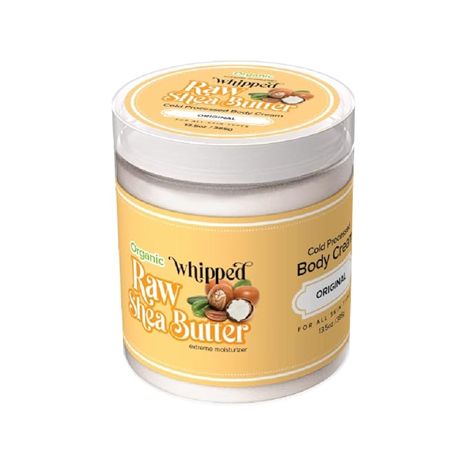 Touch Down Organic Whipped Raw Shea Butter (13.5oz) - Braids and Wigs
