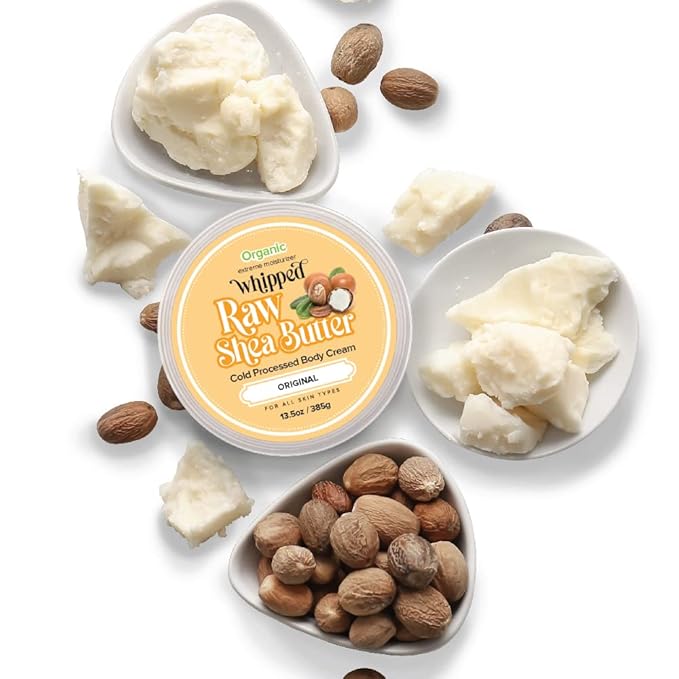 Touch Down Organic Whipped Raw Shea Butter (13.5oz) - Braids and Wigs