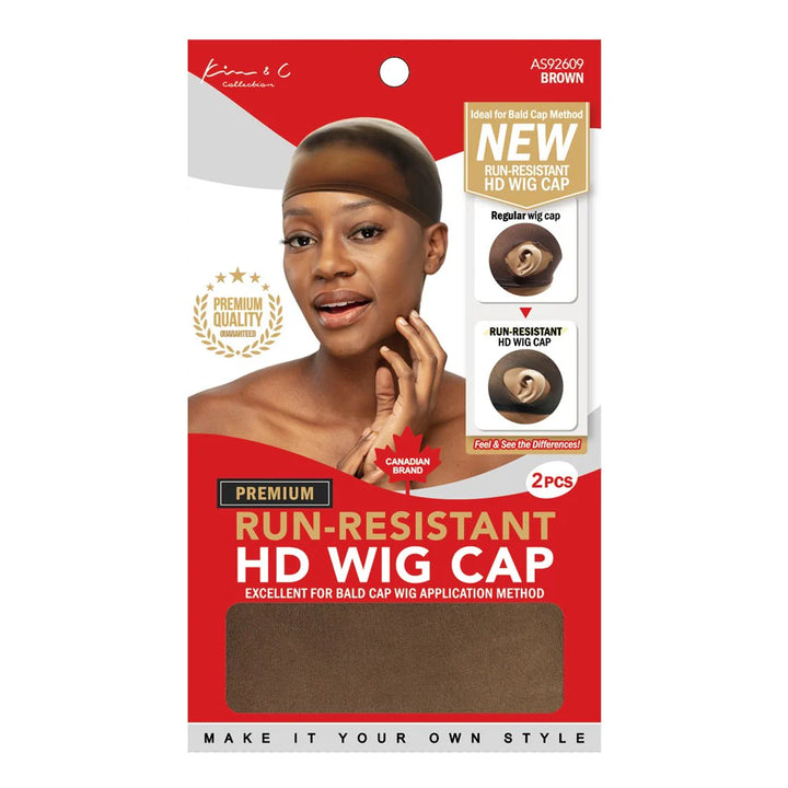 Kim & C Premium Run-Resistant HD Wig Cap (2pcs)
