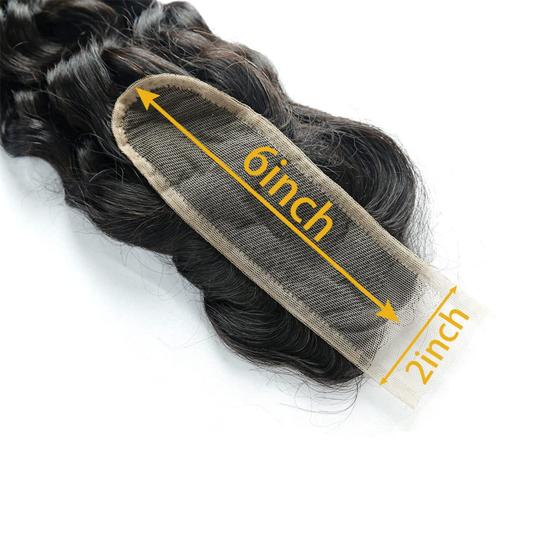 2X6 HD Lace Closure – 16”, 100% Virgin Human Hair – Natural Black - Braids and Wigs