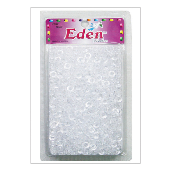 EDEN COLLECTION SMALL HAIR BEADS - CLEAR [LARGE PACK] -wigs
