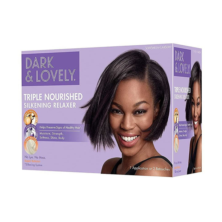 Dark and Lovely Healthy Gloss 5 Shea Moisture Relaxer Kit -wigs