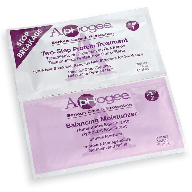 APHOGEE TWO-STEP PROTEIN TREATMENT & BALANCING MOISTURIZER PACKETTE -wigs