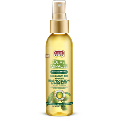AFRICAN PRIDE OLIVE MIRACLE HEAT PROTECTION & SHINE MIST -wigs