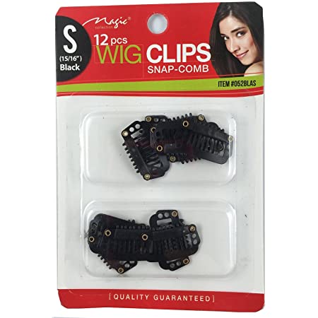 MAGIC COLLECTION 12PC SNAP-COMB WIG CLIPS [SMALL] -wigs