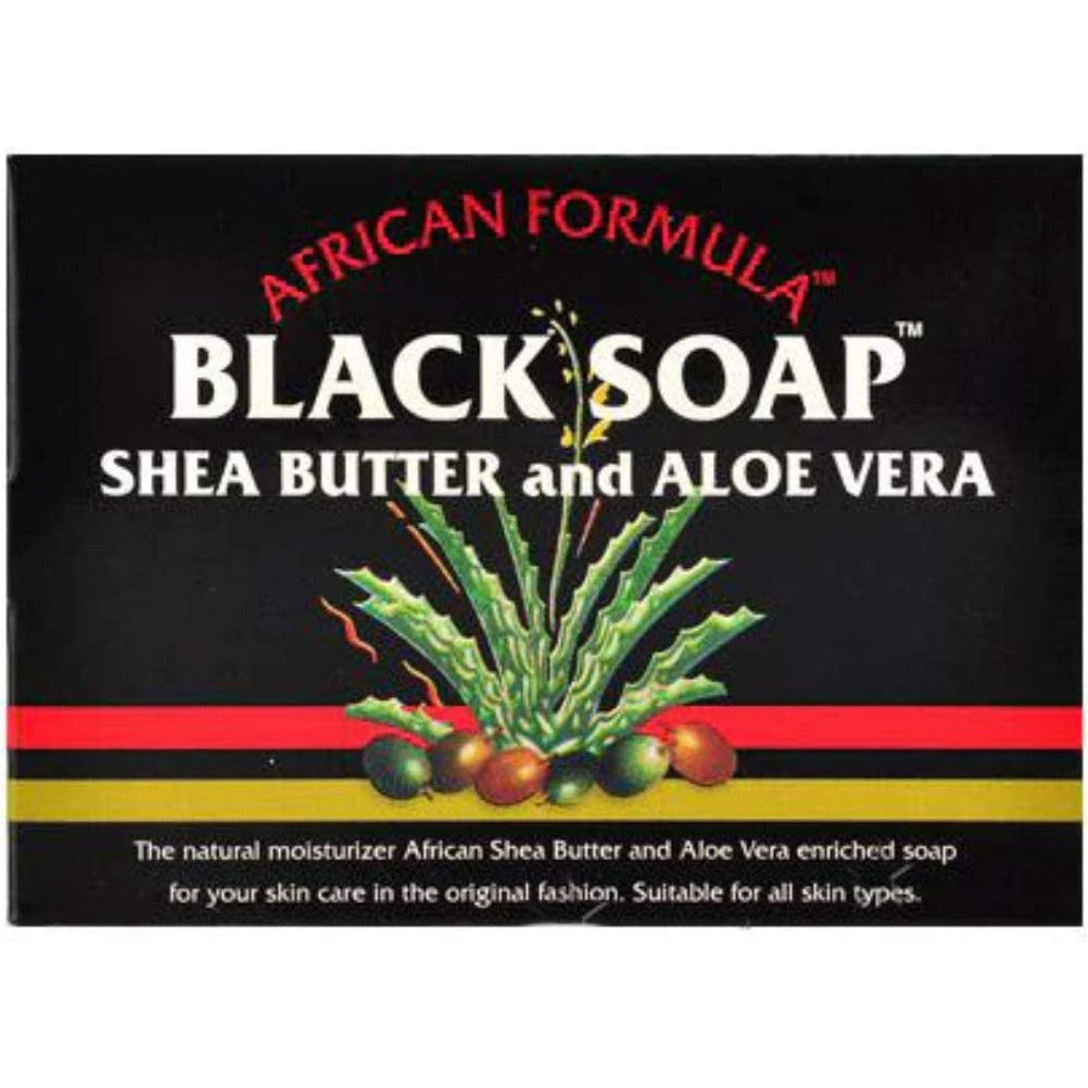AFRICAN FORMULA BLACK SOAP SHEA BUTTER AND ALOE VERA 3.5 OZ -wigs