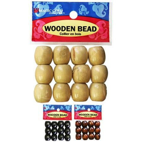 MAGIC GOLD JUMBO WOODEN BEADS -wigs