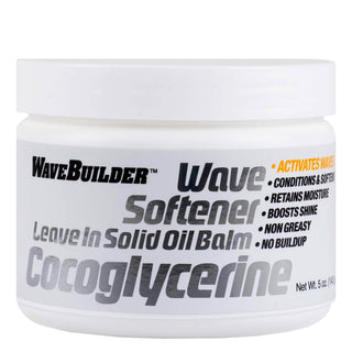 WAVEBUILDER Wave Softener Leave In Solid Oil Balm Cocoglycerine (5oz)