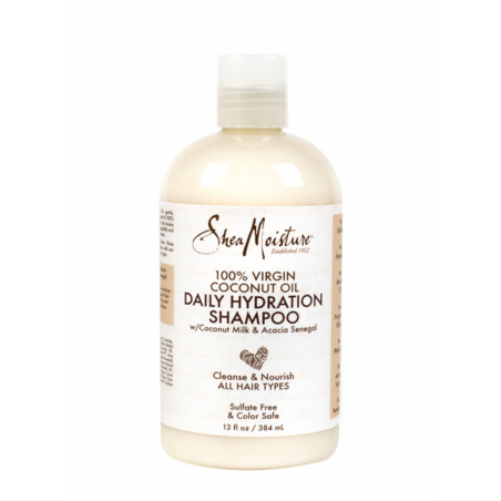 Shea Moisture 100% Virgin Coconut Oil Daily Hydration Shampoo 13 oz -wigs