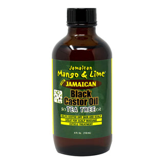 JAMAICAN MANGO & LIME Black Castor Oil [Tea Tree] (4oz) -wigs