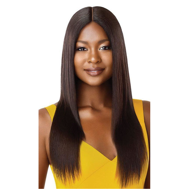Outre: 100% Human Hair Lace Part Wig - Straight V-Cut 22" -wigs