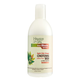 HAWAIIAN SILKY 14 In 1 Miracles Natural Apple Cider Vinegar Conditioning Wash (12oz) -wigs