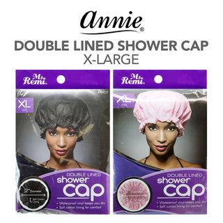 ANNIE Double Lined Shower Cap [X-Large] -wigs