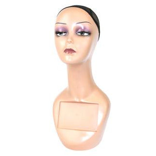 Mannequin Head with wig cap [pc] #brown -wigs