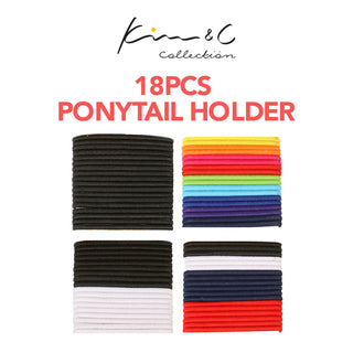 KIM & C 18pcs Ponytail Holder - BlacK -wigs