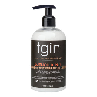 TGIN QUENCH 3 IN 1 Co-wash Conditioner and Detangler (13oz) -wigs