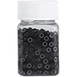 5mm silicon lined nano beads-black