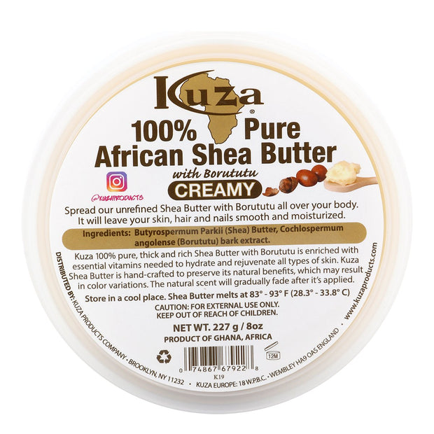 KUZA 100% African Shea Butter Yellow [Creamy] (8oz) -wigs