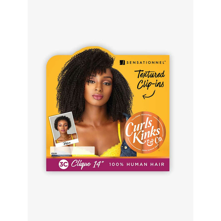 Sensationnel Curls Kinks & Co 100% Human Hair 3C Clique Textured Clip-Ins