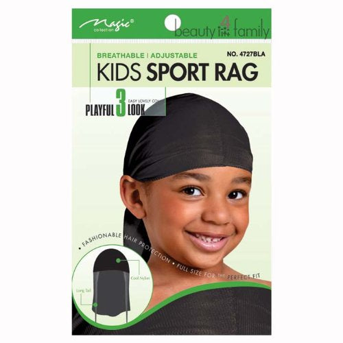 Magic Kids Sports Rag Black Cap Durag