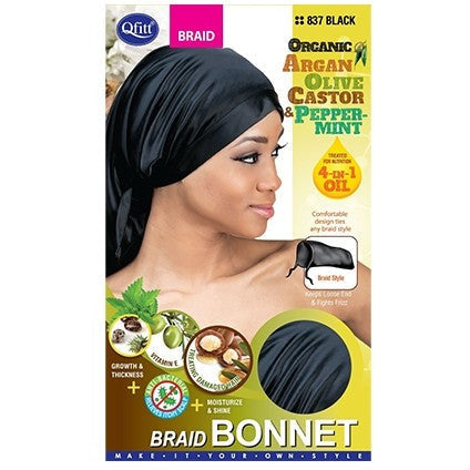 Qfitt Satin Braid Bonnet(L)