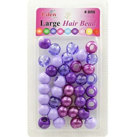 Eden Large Hair Beads - Gold & Clear w/ Glitter -wigs