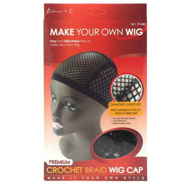 KIM & C MAKE YOUR OWN WIG PREMIUM CROCHET BRAID WIG CAP -wigs