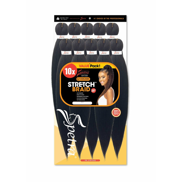 10x Spectra Braid Pre Stretched Braiding Hair 25" - 10 PACK BUNDLE