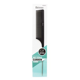BRITTNY Anti Static Carbon Pin Tail Comb