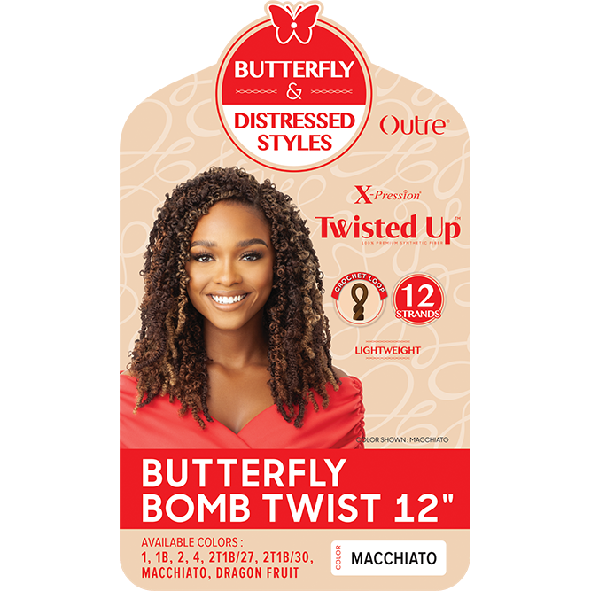 OUTRE: XPRESSION TWISTED UP BUTTERFLY BOMB TWIST 12" CROCHET BRAIDS