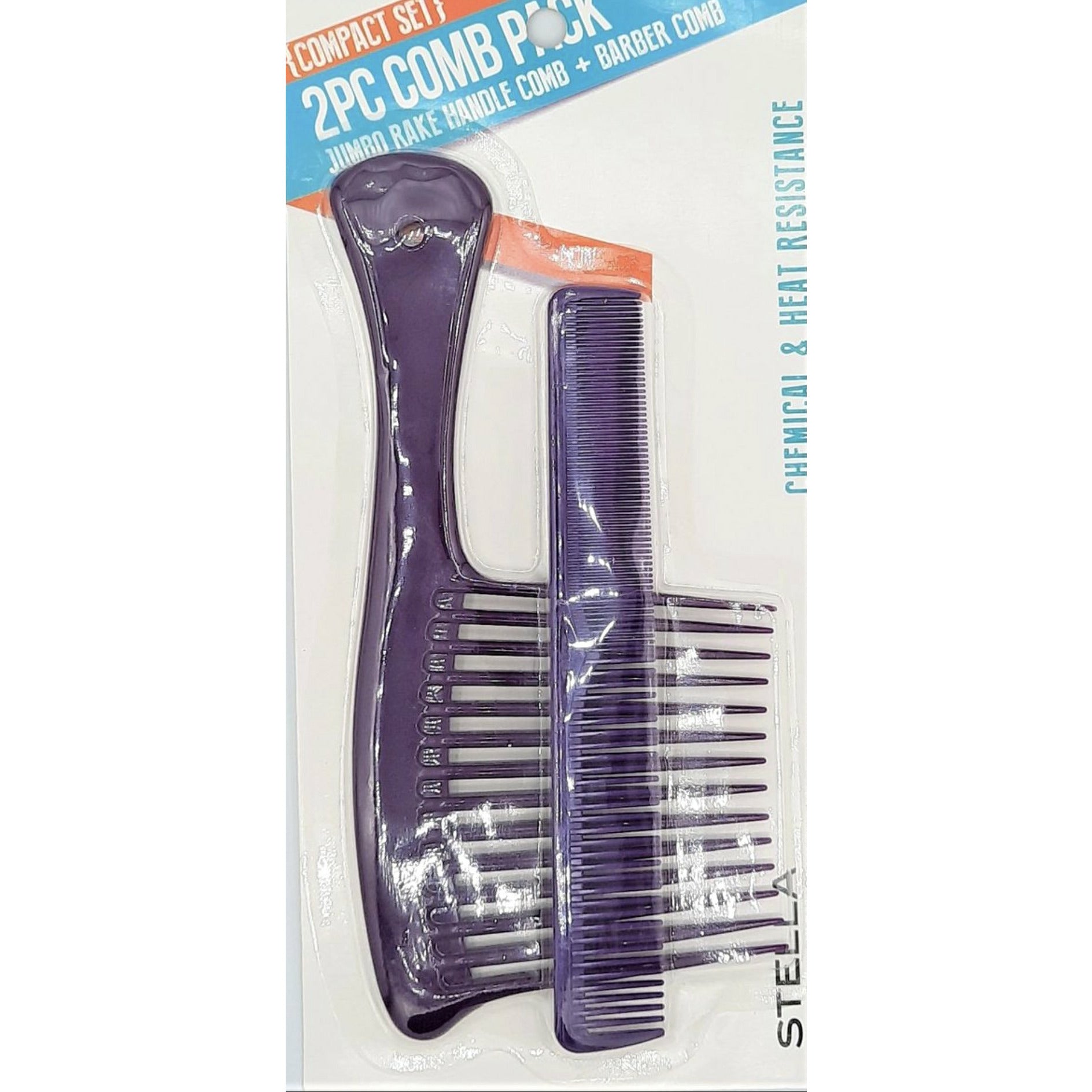 Stella Collection -Jumbo Rake And Barber Comb Combo Set – Braids and Wigs