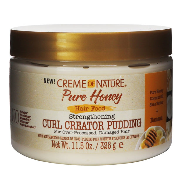 CREME OF NATURE Pure Honey Hair Food Banana Curl Creator Pudding (11.5oz)