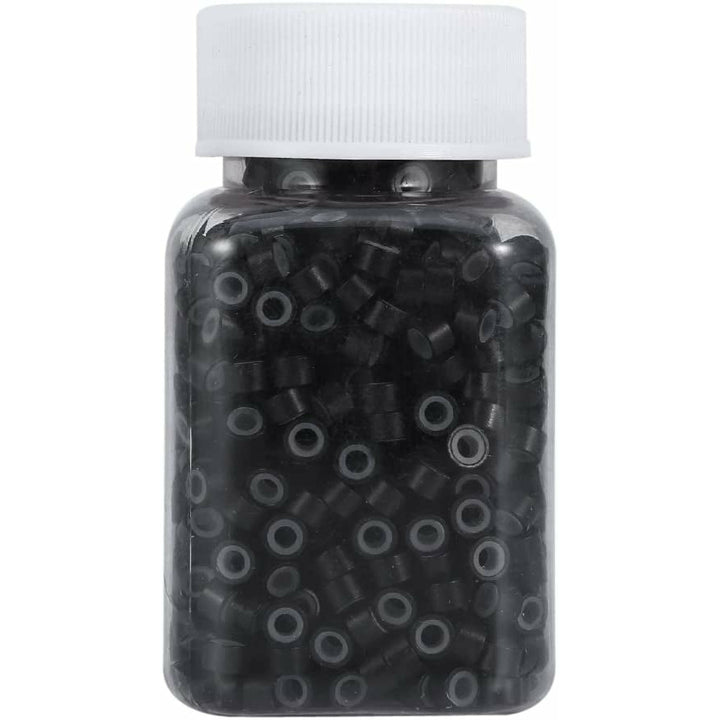 5mm silicon lined nano beads-black