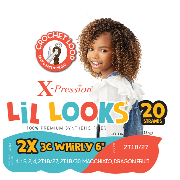 2X 3C WHIRLY 6″ | Outre LiL Looks Crochet Synthetic Braid