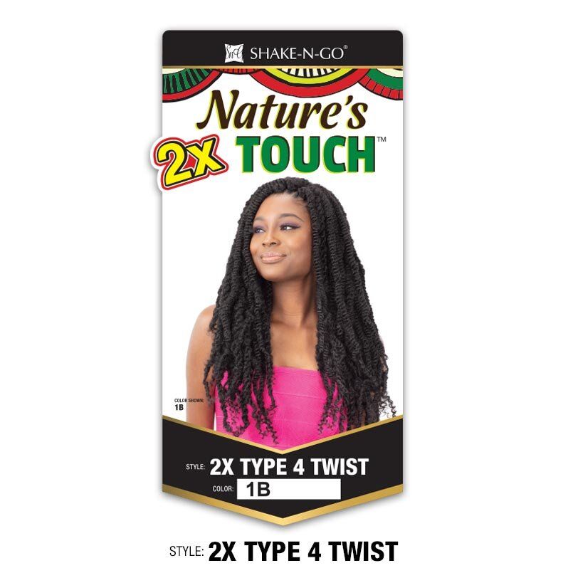 SHAKE N GO 2X TYPE 4 TWIST NATURE'S TOUCH- KCAFT