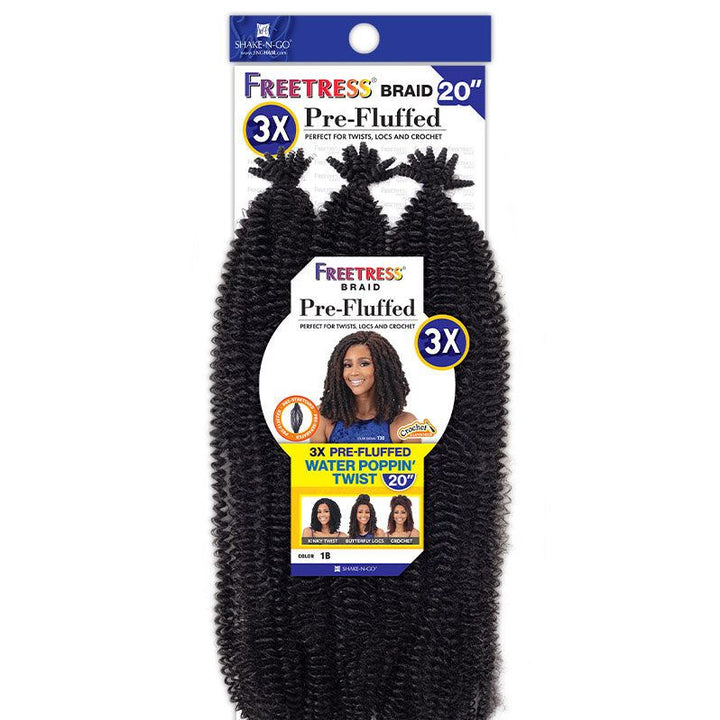 3X PRE-FLUFFED WATER POPPIN TWIST 20"-KFQ20 Shake n go