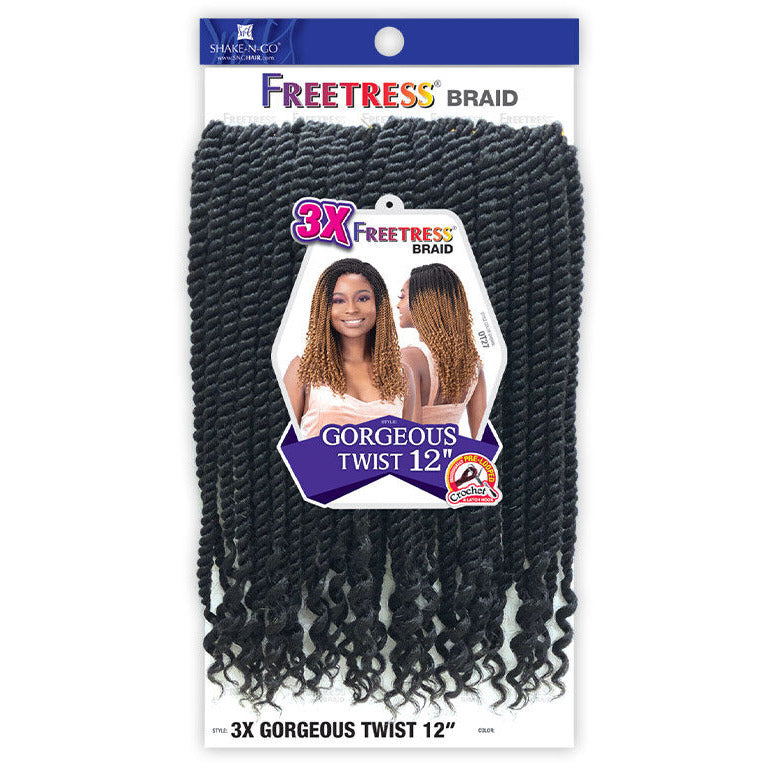 FREETREST-3X GORGEOUS TWIST 12" | Synthetic Braid