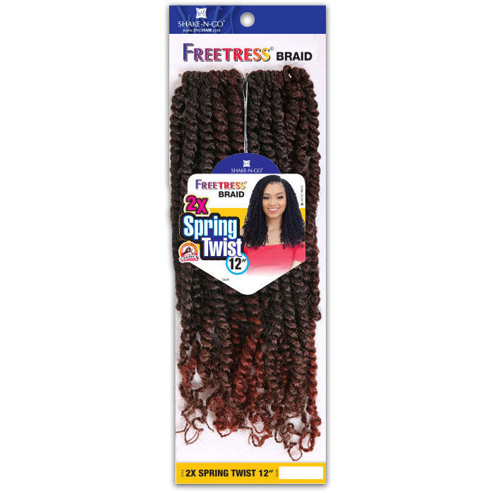 2X SPRING TWIST 12" | Synthetic Crochet Braid| Shake n go