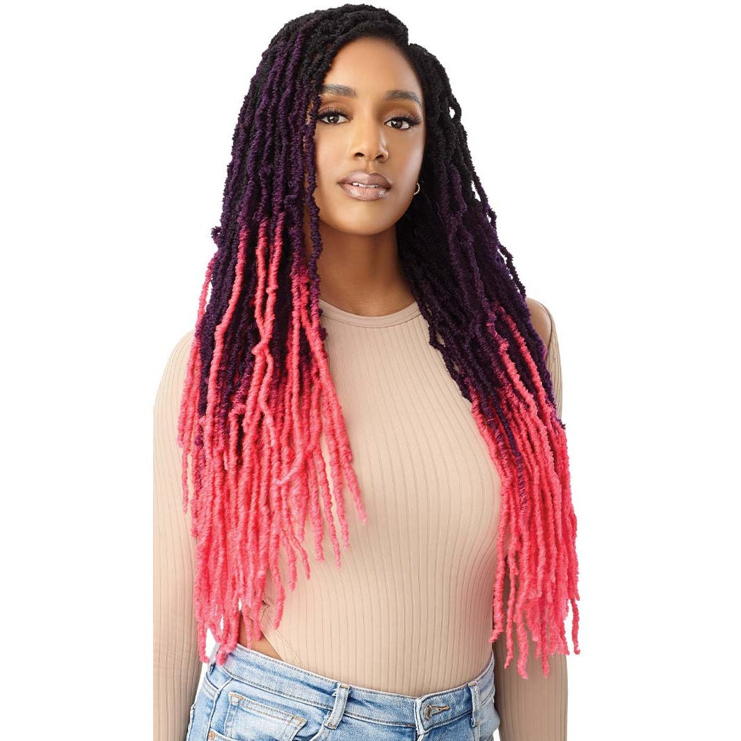COOL2DAY 26'' Ombre Braided Synthetic Lace Front Wigs for Women Long Braids  Wigs