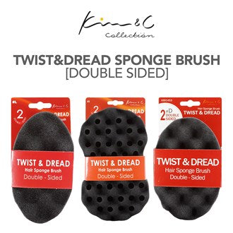 KIM & C Twist & Dread Sponge Brush - Double Sided