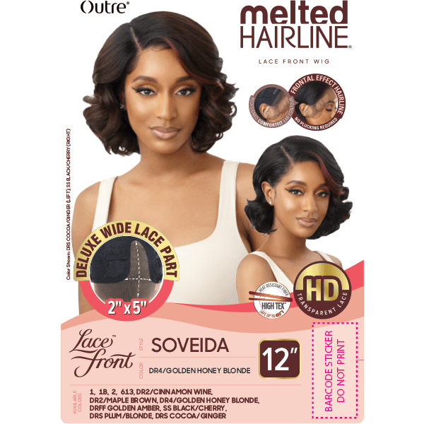 Outre Melted Hairline Synthetic Swiss Lace Front Wig SOVEIDA