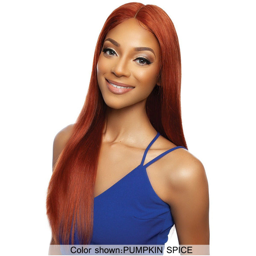 Mane Concept Trill 13A Human Hair HD Pre-Colored Lace Front Wig - TROC210 13A PUMPKIN SPICE STRAIGHT 24"