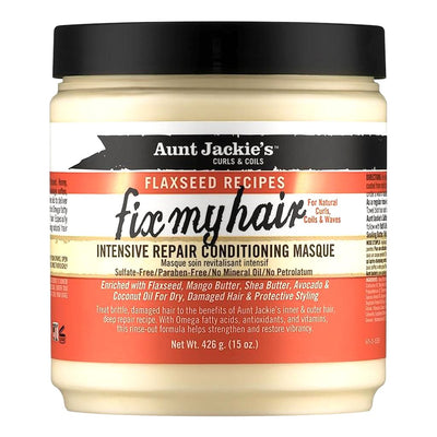 AUNT JACKIE'S Flaxseed Fix My Hair Repair Masque (15oz) -wigs
